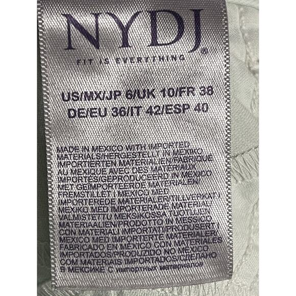 Nydj Jeans Women 6 Marilyn Straight Mid Rise Lift Tuck Classic Modern Mint Green - Picture 11 of 11